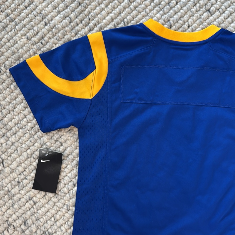 NWT Nike NFL Youth Boys On Field Medium Blue Gold Colors Short Sleeve‎ Jersey. - Picture 9 of 12